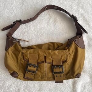 boho nylon tan brown shoulder bag